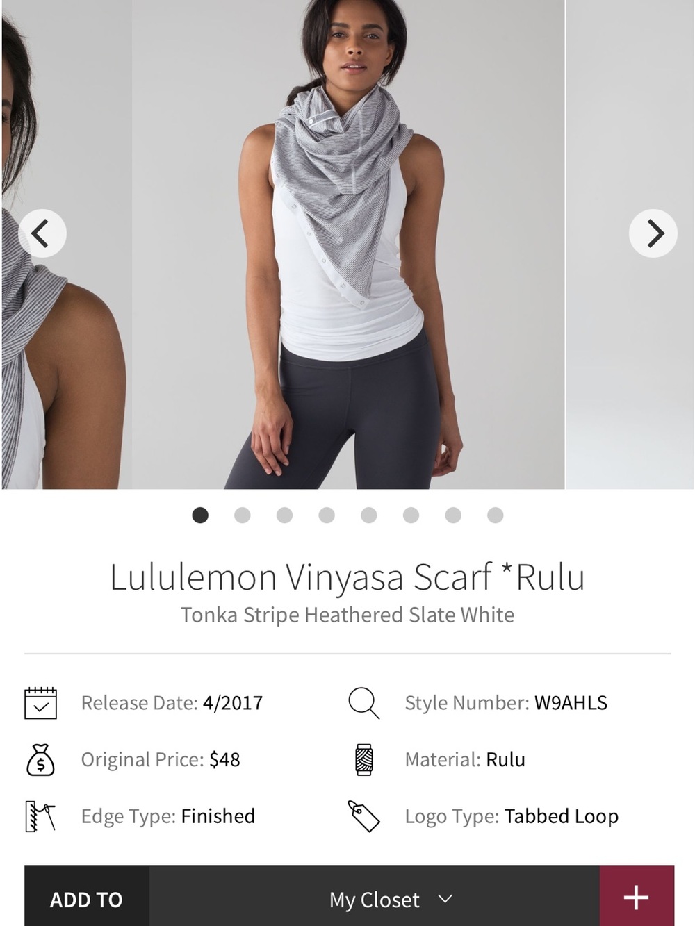 Lululemon Rulu Scarf - Picture 9 of 9